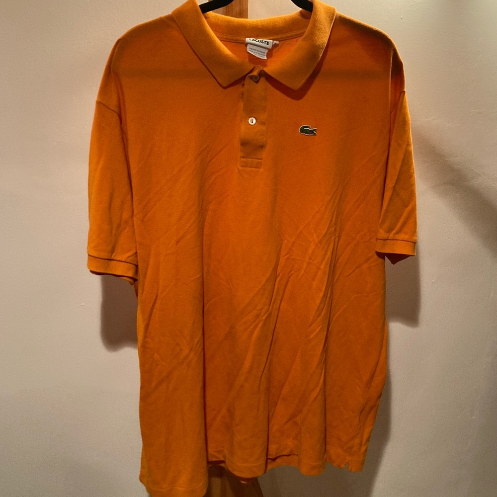 Lacoste 9L or 4XLT 4X men’s orange polo shirt
